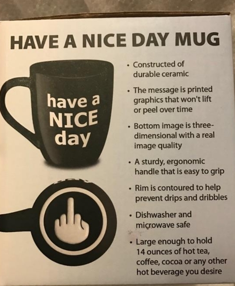 'Have a Nice Day Graphic Ceramic Coffee Mug - Picture 5 of 5